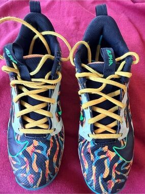 Nike Kids Navy, Yellow and Multicolor Athletic Sneakers